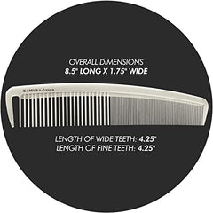 Sam Villa Signature Series Wide Cutting Comb, Ivory