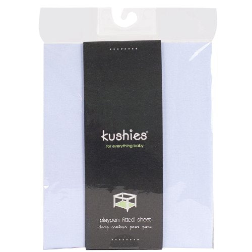 Kushies Percale Fitted Play Pen Sheet, Blue