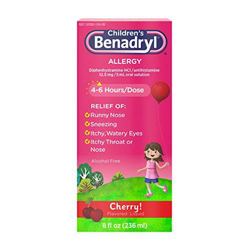 Children's Benadryl Allergy Liquid, 8 Fl. Oz