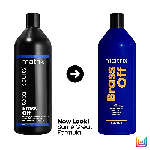 Matrix Conditioner, Brass Off Nourishing and Moisturizing Conditioner For Color-Treated Hair, Nourishes and Moisturizes Dry Hair, 300ml (Packaging May Vary)