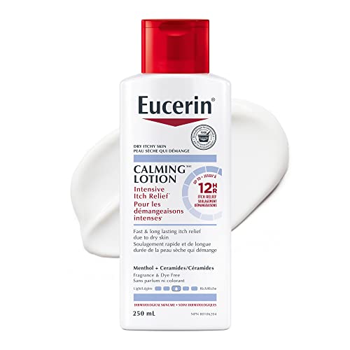 EUCERIN Calming Intensive Itch Relief Lotion for Itchy Dry Skin | Body Lotion, 250mL | Dry Skin Lotion | Ceramide Lotion | Fragrance-free Lotion | Non-Greasy Cream | Recommended Brand by Dermatologists