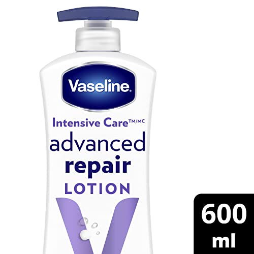 Vaseline Intensive Care Body Lotion deep moisturizer for dry skin Advanced Repair lightly scented with micro-droplets of Vaseline Jelly 600 ml