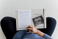 Pearhead Pregnancy Journal, White/Gold/Black