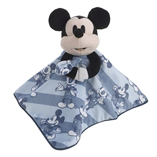 Disney Mickey Mouse Blue, White and Black Lovey Security Blanket