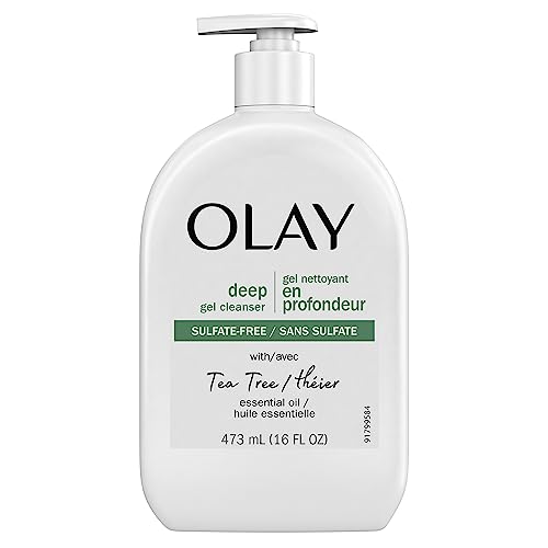 Olay Deep Gel Face Wash with Vitamin B3, Niacinamide and Tea Tree Essential Oil, 473 ml