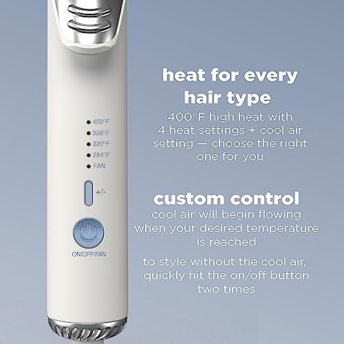 Cool Air Styler Luxe – 2 In 1 Curl & Straighten Styler With 4 Heat Settings- Quick 30 Seconds Heat Up + Automatic Safety Shut off- Dual Voltage