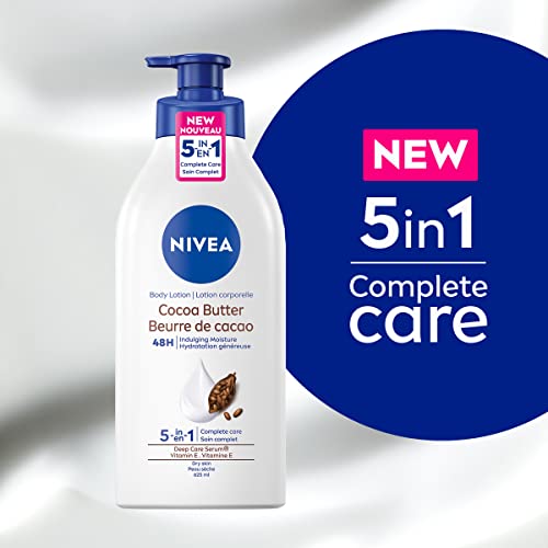 NIVEA Cocoa Butter 48H Deep Moisture Body Lotion for Dry Skin 625ml