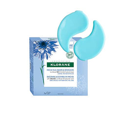 Klorane - Smoothing & Soothing Eye Patches With Organic Cornflower And Hyaluronic Acid - For Puffy Tired Eyes, Dark Circles, Hydrogel Eye Masks - 7x2 patches