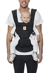 Ergobaby Carrier, Omni 360 All Carry Positions Baby Carrier with Cool Air Mesh, Onyx Black