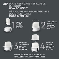 Dove Men+Care Ultimate 0% aluminum Refillable Deodorant Kit for long-lasting freshness Clean Touch deodorant for men with 48h odour protection 32 g pack of 2