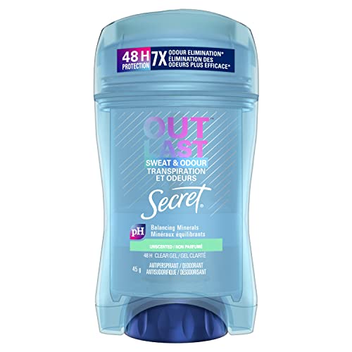 Secret Outlast Sweat & Odor Clear Gel Women's Antiperspirant Deodorant, Protecting Powder Scent, 45 grams