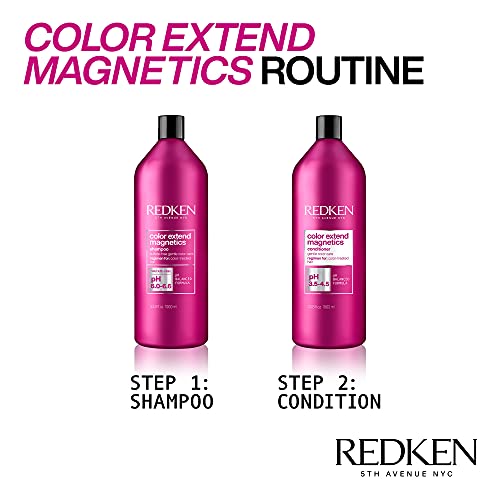 Redken Color Extend Magnetics Conditioner | For Color Treated Hair | Protects Color & Adds Shine | With Amino Acid | Sulfate-Free | Packaging May Vary