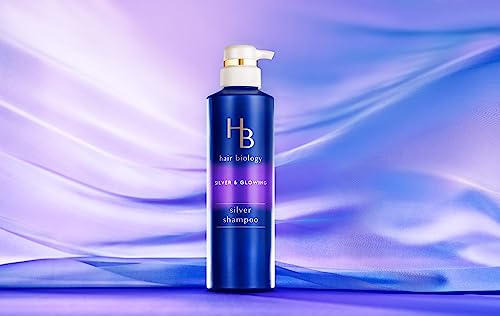 Hair Biology – Silver Shampoo with Biotin – Silver & Glowing for grey or color treated hair – 380mL
