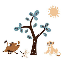 Lambs & Ivy Disney Baby Lion King Adventure Tree with Simba/Timon/Pumbaa Wall Decals/Stickers