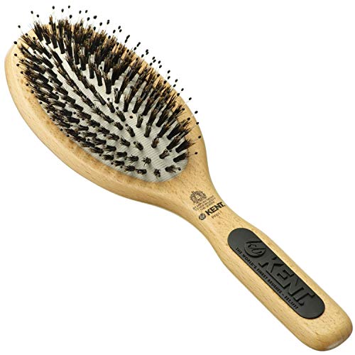 KENT natural shine Brush, Large, Cushion Base, Nylon & Bristle mix, 1 Count