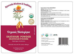 Organic Shatavari Powder 200g/ NPN 80092467/ Asparagus Racemosus/Adaptogen/Energy & Stress