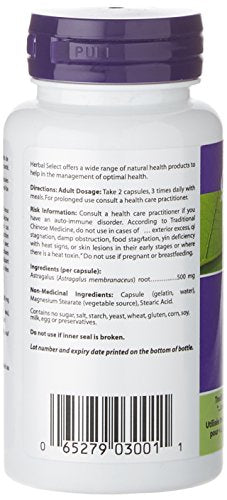 Herbal Select Astragalus 500mg, 60 Count