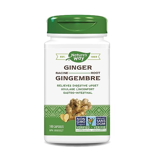 Nature's Way Ginger Root, Relieves Gastrointestinal Discomfort, 100 Vegetarian Capsules