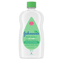 Johnson's Baby Oil with Aloe Vera, Vitamin E and Mineral Oil, 591 ml