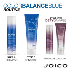 Joico Color Balance Blue Shampoo, Neutralizes Brassy Tones, Protects Colour Treated Hair, with Keratin and Green Tea Extract