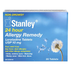 Stanley 24 hour Allergy Remedy, 20 Tablets, Fast relief from seasonal allergy symptoms