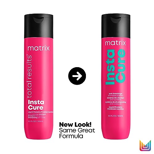 Matrix Instacure Anti-Breakage Shampoo, Repairs, Balances & Strengthens Hair, Reduces & Prevents Breakage & Frizz, For Dry, Damaged & Brittle Hair, 300ml (Packaging May Vary)