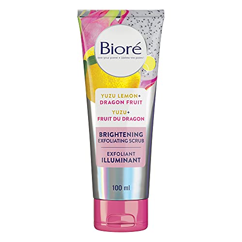 Bioré® Brightening Exfoliator With Yuzu Lemon + Dragon Fruit, Facial Scrub (100 mL)