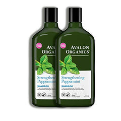 Avalon Organics Peppermint Revitalizing Shampoo, 325ml (Pack of 3)