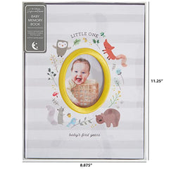 C.R. Gibson B2-24546 Little One Woodland Gender Neutral Baby Memory Book, 8.75" W x 11.3" L with 64 Pages, Multicolor