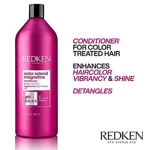 Redken Color Extend Magnetics Conditioner | For Color Treated Hair | Protects Color & Adds Shine | With Amino Acid | Sulfate-Free | Packaging May Vary