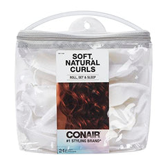 Conair Soft Curlers for Soft, Natural Curls in White, 24 Count