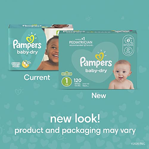 Pampers Baby Dry Diapers Size 0/Newborn 104 Count