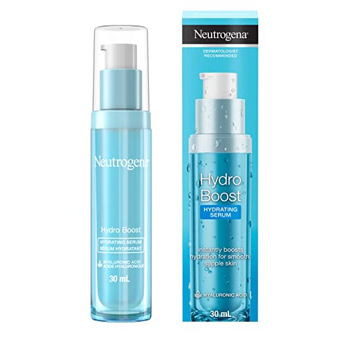 Neutrogena Hydro Boost Serum for Face with Hydrating Hyaluronic Acid, Non-comedogenic and Oil-free, 30 Milliliters