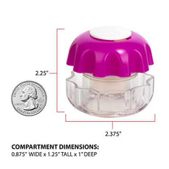 EZY DOSE Crush Pill, Vitamins, Tablets Crusher and Grinder, Storage Compartment, Purple, Small