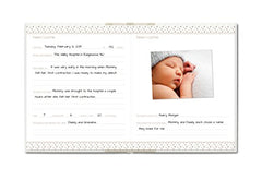 Pearhead Classic Baby Memory Book with an Included Clean-Touch Ink Pad to Create Baby's Handprint or Footprint, Ivory