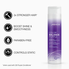 Joico Color Balance Purple Shampoo for Blonde, Protection for Colour Treated Damaged Hair, and Moisturizes with Keratin and Green Tea Extract