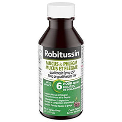 Robitussin Extra Strength Mucus & Phlegm Syrup, Alcohol Free, Cherry Flavour