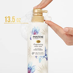 Pantene Sulfate Free Conditioner, Illuminating Hair Color with Biotin, Safe for Color Treated Hair, Nutrient Blends, 400 mL