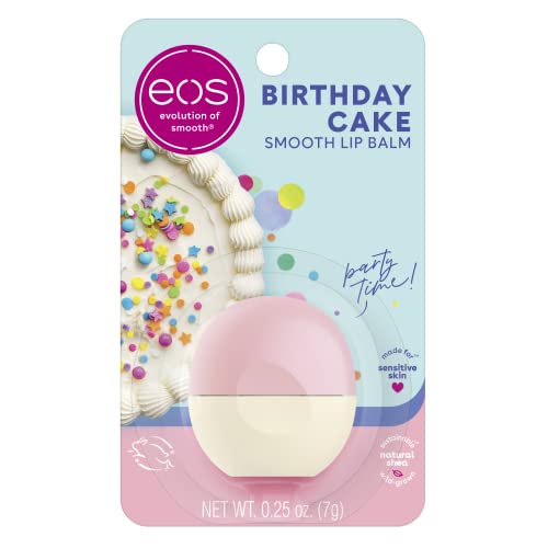 EOS Super Soft Shea Lip Balm - Birthday Cake - 24 Hour Hydration - Lip Sphere