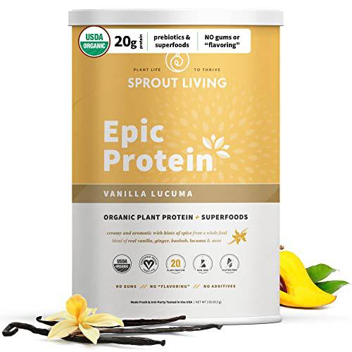 Sprout Living Epic Protein Vanilla Lucuma, 2 Pound, packaging may vary