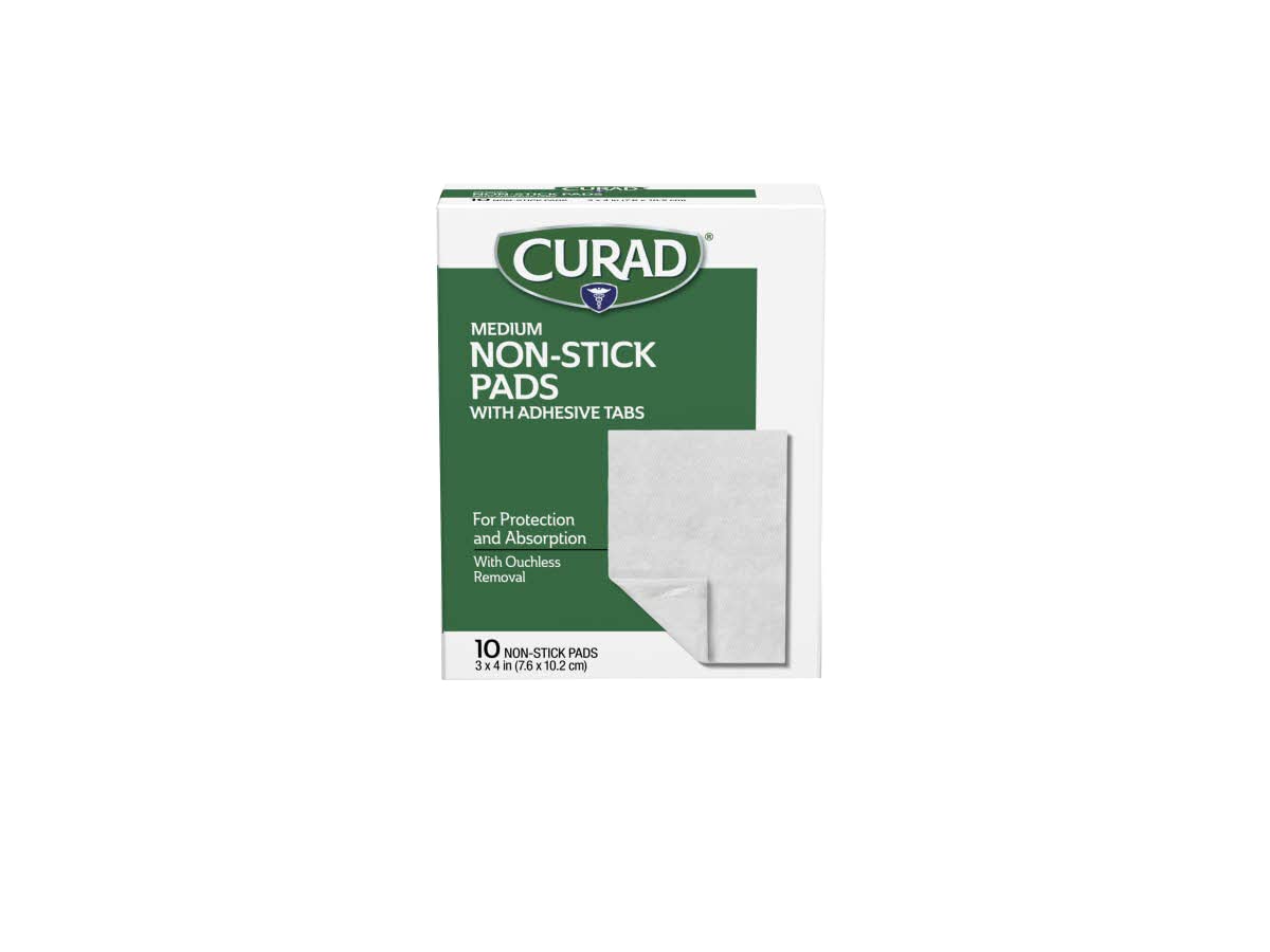 Curad Non-Stick Pads 3 Inches X 4 Inches 10 Each (Pack of 3)