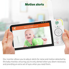 LeapFrog LF915HD Video Baby Monitor with 5” 720p HD LCD Display, 360° Pan & Tilt with 8X Zoom Camera, Color Night Vision, Night Light, Two-Way Intercom, Smart Sensors