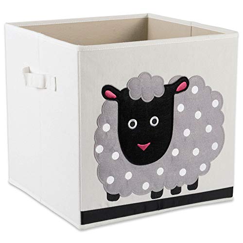 DII E-Living Store Collapsible Storage Bin Cube for Bedroom, Nursery, Playroom and More 13x13x13-Sheep