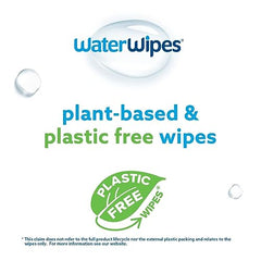 WaterWipes Plastic-Free Original Baby Wipes, 99.9% Water Based Wipes, Unscented & Hypoallergenic for Sensitive Skin, 720 Count (12 packs), Packaging May Vary