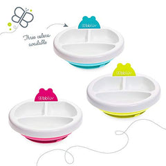 bblüv - Platö - Warming Plate - 3 Compartment, Non-Toxic, BPA Free with Suction Base for Baby Toddler (Pink)