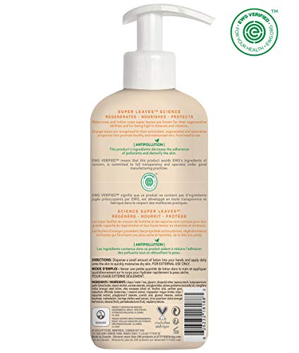 ATTITUDE Body Lotion, EWG Verified, Hypoallergenic, Plant and Mineral-Based Ingredients, Vegan and Cruelty-free Beauty and Personal Care Products, Orange Leaves, 473 ml