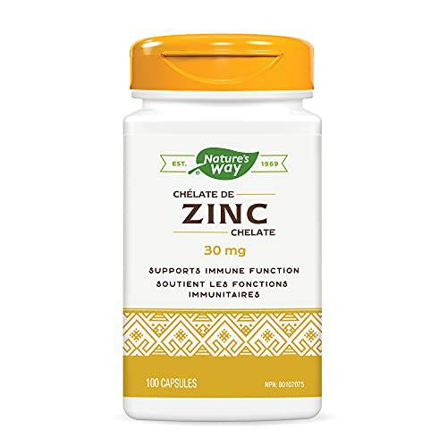 Nature's Way Zinc Chelate 30 Mg, Immune Support, 100 Count