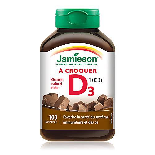 Jamieson Chewable Vitamin D3 1,000 IU - Rich Natural Chocolate Flavour