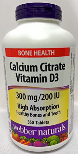 webber natural Calcium Citrate (350 Tablets), 350 Count