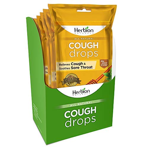 Herbion Naturals Cough Lozenges with Natural Honey Lemon Flavour, 25 Lozenges - Relieves Cough, Clears Nasal Congestion, Soothes Sore Throat; For Adults and Children 12 years and above (Pack of 5, 125 Lozenges)